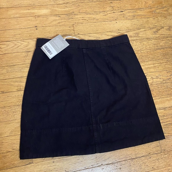 NWT Everlane Black Canvas Stamp Skirt Size 6 - Picture 3 of 4